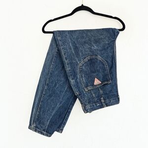 Vintage GUESS Marciano Dark Acid Wash Bedazzled Jeans